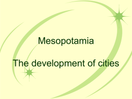 Development of Mesopoamian Cities