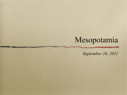 Mesopotamia September 16, 2011 Fertile Crescent Map What do