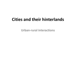 Cities and their hinterlands
