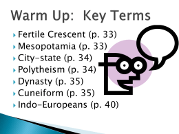 Warm Up: Key Terms Chapter 2.1