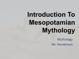 Introduction To Mesopotamian Mythology