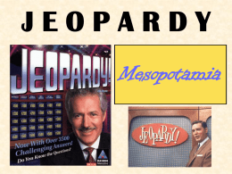 Jeopardy - Mesopotamia