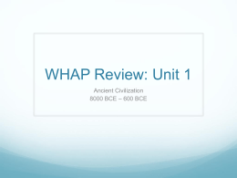 WHAP Review: Unit 1