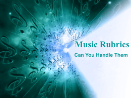 Music Rubrics
