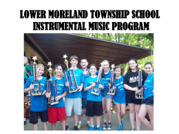4 th Grade Band - Lower Moreland Township School District