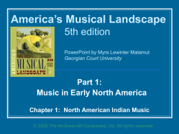 Music in Early North America Chapter 1