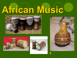 African Music - Nutley Public Schools