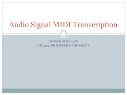 Audio to MIDI Conversion