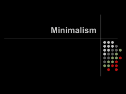 Minimalism - Nutley Schools