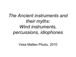 Wind instruments, percussions, idiophones