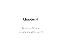 (Ch. 4) Learning Styles