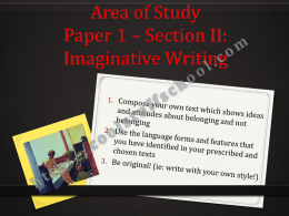 Area of Study Paper 1 * Section II
