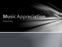 Music Appreciation - Prairie Spirit Blogs