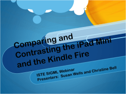 ipad vs Kindle Fire Suzan B