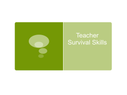 Teacher Survival Skills