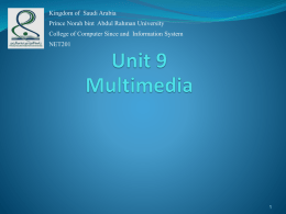 Unit 9 Multimedia