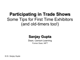 (c) Dr. Sanjay Gupta, NIFT