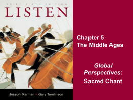 Global Perspectives: Sacred Chant