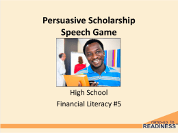 Persuasive Scholarship Speech Game - Ramp