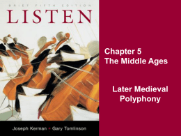 Later Medieval Polyphony