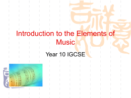Elements of Music POWERPOINT