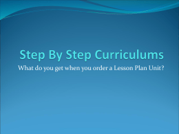Step By Step Curriculums - Step By Step Child Care Programs