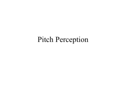 Pitch Perception - University of Limerick