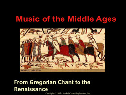 Medieval Music - James Frankel
