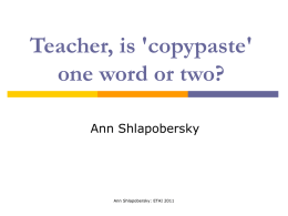 Teacher, is 'copypaste' one word or two?