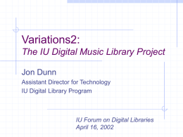 Indiana University Digital Music Library