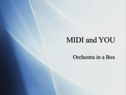 MIDI and YOU
