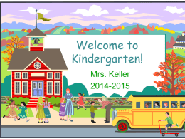 Welcome to Kindergarten! - Upper Moreland High School