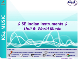 Indian music – Unit 5: World Music
