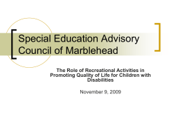 Special Education Advisory Council of Marblehead
