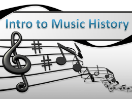 Intro to Music History: Lesson 1