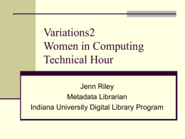 Variations2 Women in Computing Technical Hour