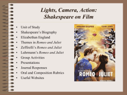 Lights, Camera, Action Shakespeare on Film