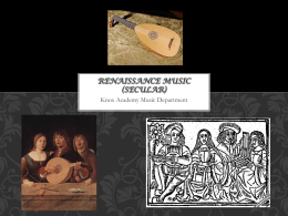 Renaissance music (secular)