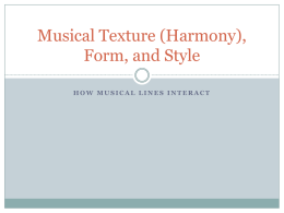 Musical Texture - Hart County Schools