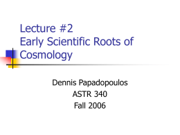 Lecture #2 - University of Maryland Department of Astronomy