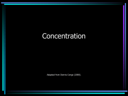 Concentration - www.mansfield.edu