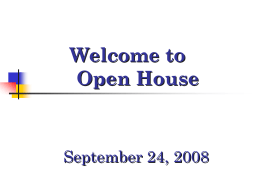 Welcome to Open House
