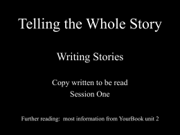 Writing Stories