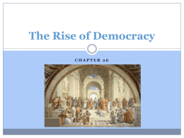 The Rise of Democracy