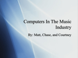 Computers In The Music Industry