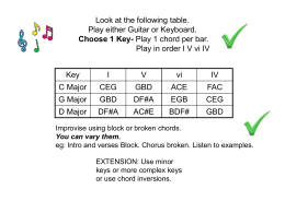 first: Improvise using block or broken chords. You can vary them. eg