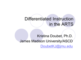 Differentiation in the Arts (Music, Drama, etc)-ppt