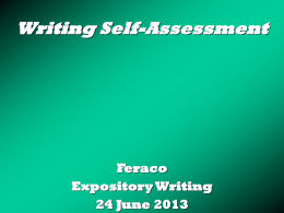 Writing Self-Assessment