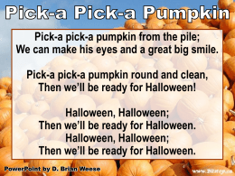 Pick=a Pick=a Pumpkin - Bulletin Boards for the Music Classroom