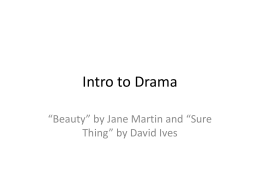 Intro to Drama, "Beauty," "Sure Thing,"